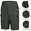 imageLittle Donkey Andy Mens Stretch Convertible Pants ZipOff QuickDry Hiking Pants UV Protection LightweightTwo Zipoffdark Green