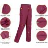 imageLittle Donkey Andy Mens Stretch Convertible Pants ZipOff QuickDry Hiking Pants UV Protection LightweightTwo Zipoffraspberry Wine