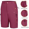imageLittle Donkey Andy Mens Stretch Convertible Pants ZipOff QuickDry Hiking Pants UV Protection LightweightTwo Zipoffraspberry Wine
