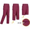 imageLittle Donkey Andy Mens Stretch Convertible Pants ZipOff QuickDry Hiking Pants UV Protection LightweightTwo Zipoffraspberry Wine