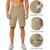imageLittle Donkey Andy Mens Stretch Quick Dry Cargo Shorts for Hiking Camping TravelKhaki Heather