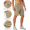 imageLittle Donkey Andy Mens Stretch Quick Dry Cargo Shorts for Hiking Camping TravelKhaki Heather