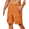 imageLittle Donkey Andy Mens Stretch Quick Dry Cargo Shorts for Hiking Camping TravelOrange