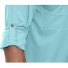 imageLittle Donkey Andy Mens Stretch Quick Dry UPF50 Long Sleeve Shirt for Hiking Travel CampingA Blue