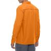 imageLittle Donkey Andy Mens Stretch Quick Dry UPF50 Long Sleeve Shirt for Hiking Travel CampingA Orange