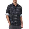 imageLittle Donkey Andy Mens Stretch Quick Dry UPF50 Long Sleeve Shirt for Hiking Travel CampingBlack Plaid