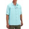 imageLittle Donkey Andy Mens Stretch Quick Dry UPF50 Long Sleeve Shirt for Hiking Travel CampingUpgraded Light Blue