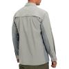 imageLittle Donkey Andy Mens Stretch Quick Dry UPF50 Long Sleeve Shirt for Hiking Travel CampingUpgraded Light Gray