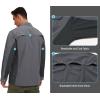 imageLittle Donkey Andy Mens Stretch Quick Dry UPF50 Long Sleeve Shirt for Hiking Travel CampingUpgraded Steel Grey