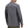 imageLittle Donkey Andy Mens Stretch Quick Dry UPF50 Long Sleeve Shirt for Hiking Travel CampingUpgraded Steel Grey