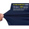 imageLittle Donkey Andy Mens UltraStretch Lightweight Quick Dry Athletic Pants Drawstring Travel Exercise Running JoggingB7 Navy Blue Capri Pants