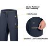 imageLittle Donkey Andy Mens UltraStretch Lightweight Quick Dry Athletic Pants Drawstring Travel Exercise Running JoggingB7 Navy Blue Capri Pants