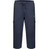 imageLittle Donkey Andy Mens UltraStretch Lightweight Quick Dry Athletic Pants Drawstring Travel Exercise Running JoggingB7 Navy Blue Capri Pants