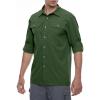 imageLittle Donkey Andy Mens Stretch Quick Dry UPF50 Long Sleeve Shirt for Hiking Travel CampingA Army Green