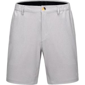 imageLittle Donkey Andy Mens Bermuda 9 Inch Lightweight Quick Dry Stretch Shorts Golf Hiking TravelLight Gray Heather