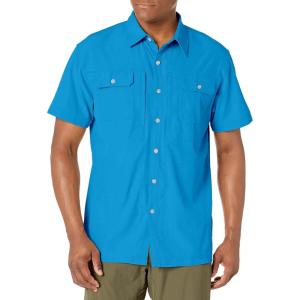 imageLittle Donkey Andy Mens Lightweight Short Sleeve Shirt Quick Dry Stretch Shirt for Hiking Travel UPF50Upgraded Diva Blue