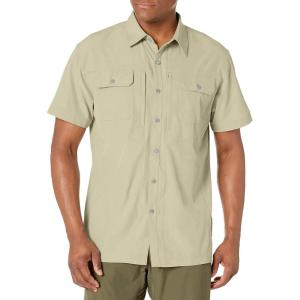 imageLittle Donkey Andy Mens Lightweight Short Sleeve Shirt Quick Dry Stretch Shirt for Hiking Travel UPF50Upgraded Khaki