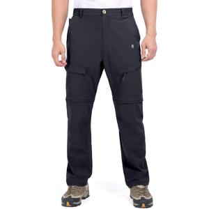 imageLittle Donkey Andy Mens Stretch Convertible Pants ZipOff QuickDry Hiking Pants UV Protection LightweightOne Zipoff Navy Blue