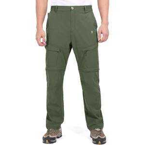 imageLittle Donkey Andy Mens Stretch Convertible Pants ZipOff QuickDry Hiking Pants UV Protection LightweightOne Zipoff Sage