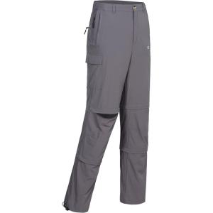 imageLittle Donkey Andy Mens Stretch Convertible Pants ZipOff QuickDry Hiking Pants UV Protection LightweightTwo ZipOffGray