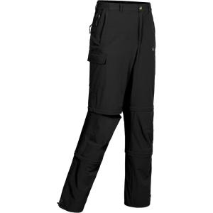 imageLittle Donkey Andy Mens Stretch Convertible Pants ZipOff QuickDry Hiking Pants UV Protection LightweightTwo Zipoff Black