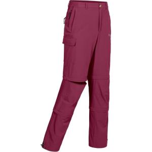 imageLittle Donkey Andy Mens Stretch Convertible Pants ZipOff QuickDry Hiking Pants UV Protection LightweightTwo Zipoffraspberry Wine