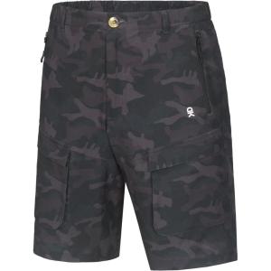 imageLittle Donkey Andy Mens Stretch Quick Dry Cargo Shorts for Hiking Camping TravelBlack Camo