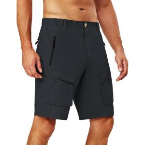imageLittle Donkey Andy Mens Stretch Quick Dry Cargo Shorts for Hiking Camping TravelBlack Heather