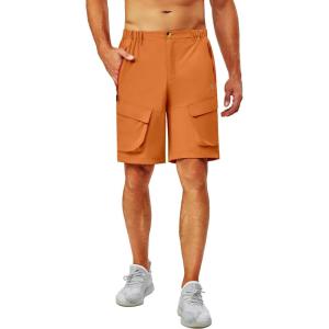imageLittle Donkey Andy Mens Stretch Quick Dry Cargo Shorts for Hiking Camping TravelOrange