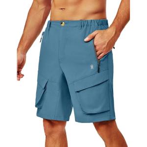 imageLittle Donkey Andy Mens Stretch Quick Dry Cargo Shorts for Hiking Camping TravelSlate