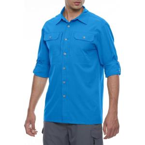imageLittle Donkey Andy Mens Stretch Quick Dry UPF50 Long Sleeve Shirt for Hiking Travel CampingA Diva Blue