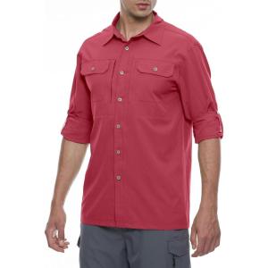 imageLittle Donkey Andy Mens Stretch Quick Dry UPF50 Long Sleeve Shirt for Hiking Travel CampingA Watermelon Red