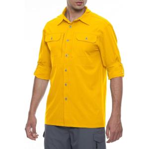 imageLittle Donkey Andy Mens Stretch Quick Dry UPF50 Long Sleeve Shirt for Hiking Travel CampingA Yellow