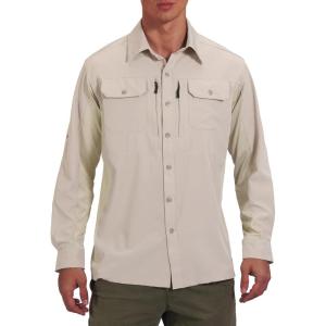 imageLittle Donkey Andy Mens Stretch Quick Dry UPF50 Long Sleeve Shirt for Hiking Travel CampingUpgraded Khaki