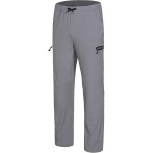 imageLittle Donkey Andy Mens UltraStretch Lightweight Quick Dry Athletic Pants Drawstring Travel Exercise Running JoggingA2 Gray