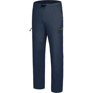 imageLittle Donkey Andy Mens UltraStretch Lightweight Quick Dry Athletic Pants Drawstring Travel Exercise Running JoggingA7 Navy Blue