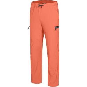 imageLittle Donkey Andy Mens UltraStretch Lightweight Quick Dry Athletic Pants Drawstring Travel Exercise Running JoggingA9 Orange