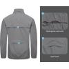 imageLittle Donkey Andy Mens Cycling Jacket Waterproof Lightweight Windbreaker PackableUpgradegray