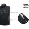 imageLittle Donkey Andy Mens Lightweight Fleece Lined Outdoor Vests Windproof Sleeveless Jackets for Hiking Travel Golf1 Black