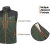 imageLittle Donkey Andy Mens Lightweight Fleece Lined Outdoor Vests Windproof Sleeveless Jackets for Hiking Travel Golf3 Jungle Green