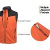imageLittle Donkey Andy Mens Lightweight Fleece Lined Outdoor Vests Windproof Sleeveless Jackets for Hiking Travel Golf4 Vibrant Orange