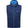 imageLittle Donkey Andy Mens Lightweight Softshell Vest Windproof Sleeveless Jacket for Travel Hiking Running GolfHooded Blue