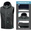 imageLittle Donkey Andy Mens Lightweight Softshell Vest Windproof Sleeveless Jacket for Travel Hiking Running GolfHooded Dark Grey