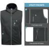 imageLittle Donkey Andy Mens Lightweight Softshell Vest Windproof Sleeveless Jacket for Travel Hiking Running GolfHooded Dark Grey