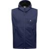 imageLittle Donkey Andy Mens Lightweight Softshell Vest Windproof Sleeveless Jacket for Travel Hiking Running GolfHooded Navy Blue
