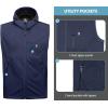 imageLittle Donkey Andy Mens Lightweight Softshell Vest Windproof Sleeveless Jacket for Travel Hiking Running GolfHooded Navy Blue