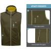 imageLittle Donkey Andy Mens Lightweight Softshell Vest Windproof Sleeveless Jacket for Travel Hiking Running GolfHooded Olive