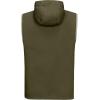 imageLittle Donkey Andy Mens Lightweight Softshell Vest Windproof Sleeveless Jacket for Travel Hiking Running GolfHooded Olive