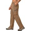 imageLittle Donkey Andy Mens Quick Dry UPF 50 Cargo Pants Stretch Lightweight Outdoor Hiking PantsCoffee