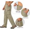 imageLittle Donkey Andy Mens Quick Dry UPF 50 Cargo Pants Stretch Lightweight Outdoor Hiking PantsKhaki